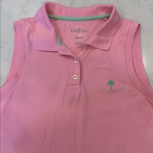Lily Pulitzer island polo pink sleeveless top Size Medium